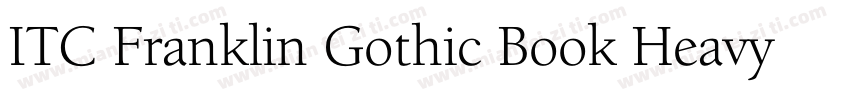 ITC Franklin Gothic Book Heavy字体转换